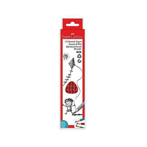 FABER-CASTELL ÜÇGEN MERCANLI KURŞUN KALEM 2B (5244321601) - 1