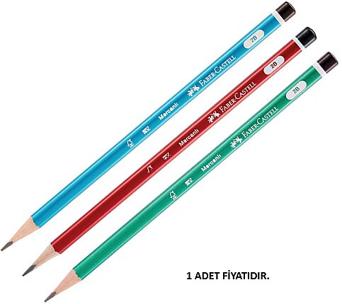 FABER-CASTELL ÜÇGEN MERCANLI KURŞUN KALEM 2B (5244321601) - 1