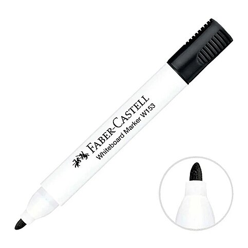 FABER-CASTELL W153 BEYAZ TAHTA KALEMİ SİYAH (5040254023) - 1