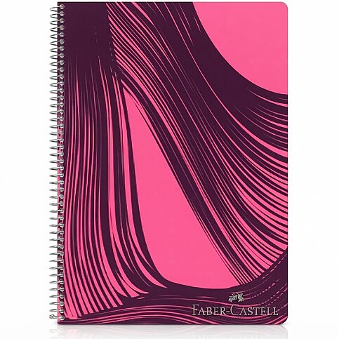 FABER-CASTELL WAVES SPİRALLİ PLASTİK KAPAK DEFTER A4 ÇİZGİLİ 100 YAPRAK (5075000436) - 1