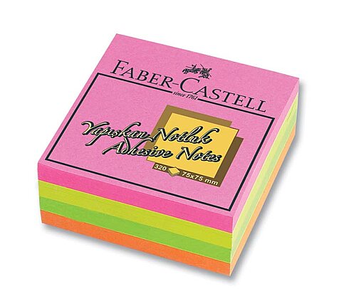 Faber-Castell Yapışkanlı Küpnot Kağıdı 75x75 Renkli 320 Yaprak (5089565439) - 1