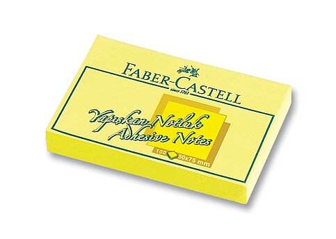 Faber-Castell Yapışkanlı Not Kağıdı 50x75 Sarı (5089565601) - 1