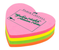 FABER-CASTELL YAPIŞKANLI NOT KAĞIDI 70x70 KALP (5089583139) - FABER-CASTELL