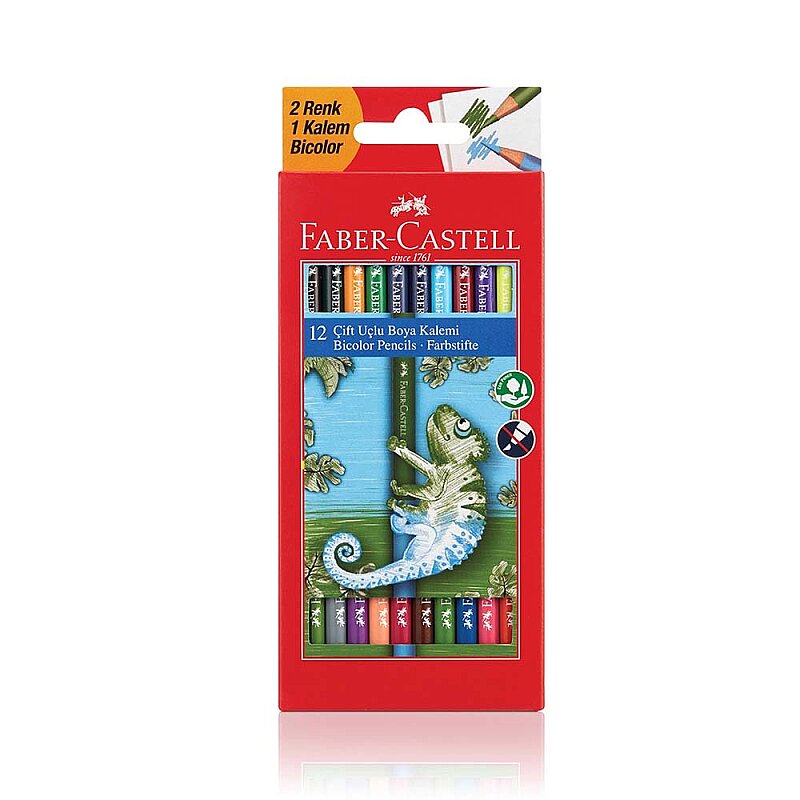 FABER-CASTELL YERLİ ÇİFT UÇLU KURU BOYA KALEMİ TAMBOY 24 RENK (5171000003)