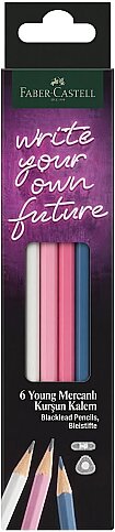 FABER-CASTELL YOUNG ÜÇGEN MERCANLI KURŞUN KALEM 6LI BLİSTER (5244000036) - 1