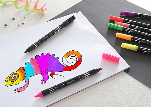 FABER-CASTELL ÇİFT UÇLU KEÇELİ KALEM 20 RENK (5062151119) - 2
