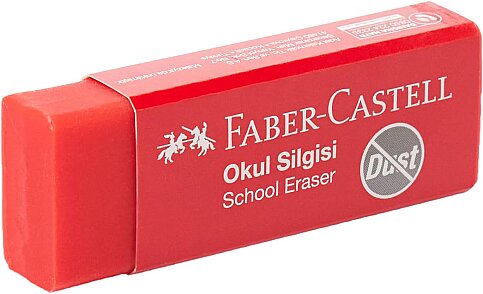 FABER-CASTELL DUST-FREE KIRMIZI OKUL SİLGİSİ (5130187222) - 1