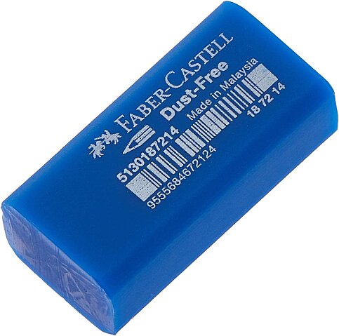 FABER-CASTELL DUST-FREE MİNİ MAVİ SINAV SİLGİSİ (5130187214) - 1