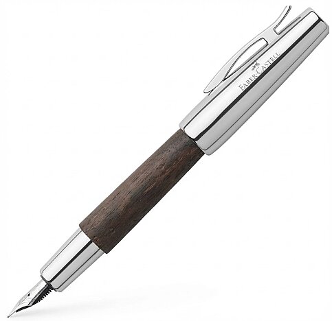 FABER-CASTELL E-MOTİON AHŞAP DOLMA KALEM KROM KAHVE (5191148213) - 1