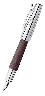 Faber-Castell E-Motion Ahşap Dolma Kalem Krom Kahve (5191148213) - 2