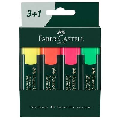 FABER-CASTELL FOSFORLU KALEM SETİ 3+1 RENK (254831)