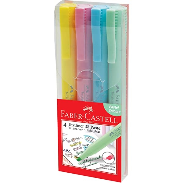 FABER-CASTELL FOSFORLU KALEM 38 PASTEL 4 RENK (5030158116)