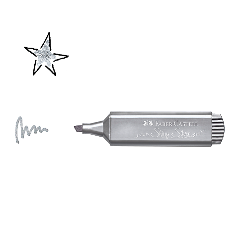 FABER-CASTELL FOSFORLU KALEM 46 METALİK GÜMÜŞ (5030154661) - 2