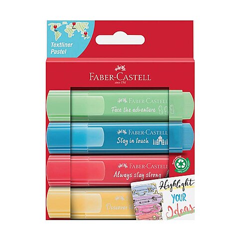 FABER-CASTELL FOSFORLU KALEM SETİ 46 PASTEL 4 RENK (5030254625) - 1
