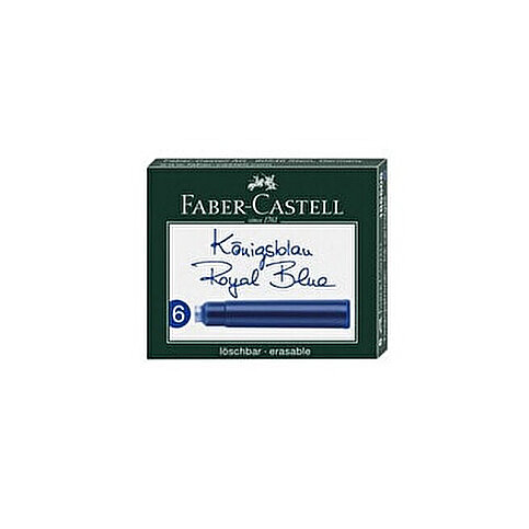 FABER-CASTELL GRİP DOLMA KALEM KARTUŞU MAVİ 6LI (5050185506) - 3