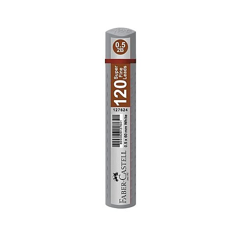 FABER-CASTELL GRİP KALEM UCU 0.5 2B 60mm METALİK GÜMÜŞ (5090127681) - 1