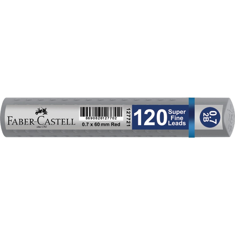 FABER-CASTELL GRİP KALEM UCU 0.7 2B 60mm METALİK GÜMÜŞ (127734)