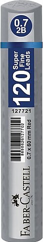 FABER-CASTELL GRİP KALEM UCU 0.7 2B 60mm METALİK GÜMÜŞ (5090127734) - 1