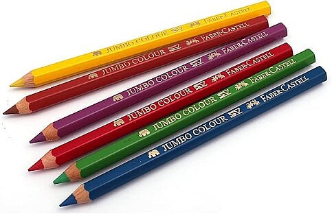 FABER-CASTELL JUMBO KURU BOYA TAMBOY 12 RENK KARTON KUTU (5171951000) - 2