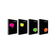Faber-Castell Neon2 Spiralli Plastik Kapak Defter A4 Çizgili 80 Yaprak (5075000052) - FABER-CASTELL
