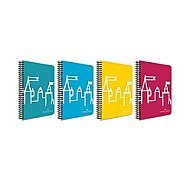 Faber-Castell Şato Spiralli Plastik Kapak Defter A4 Düz 80 Yaprak (5075000036) - FABER-CASTELL