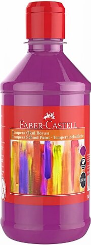 FABER-CASTELL TEMPERA OKUL BOYASI PEMBE 500ml (5170160003) - 1