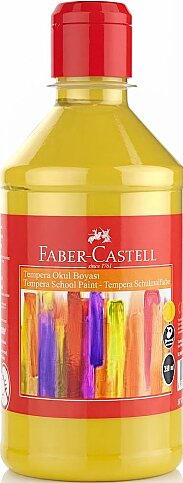 FABER-CASTELL TEMPERA OKUL BOYASI SARI 500ml (5170160001) - 1