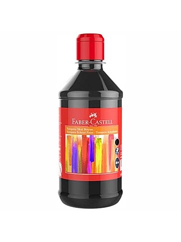 FABER-CASTELL TEMPERA OKUL BOYASI SİYAH 500ml (5170160004) - 1