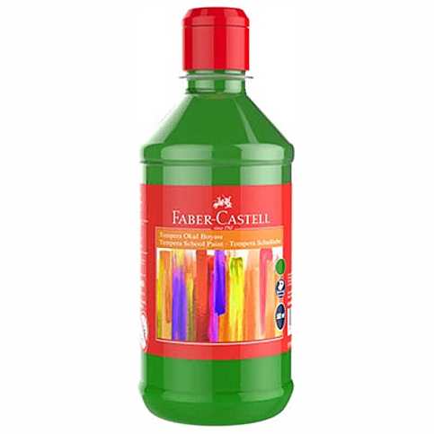 FABER-CASTELL TEMPERA OKUL BOYASI YEŞİL 500ml (5170160005) - 1