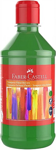 FABER-CASTELL TEMPERA OKUL BOYASI YEŞİL 500ml (5170160005) - 1