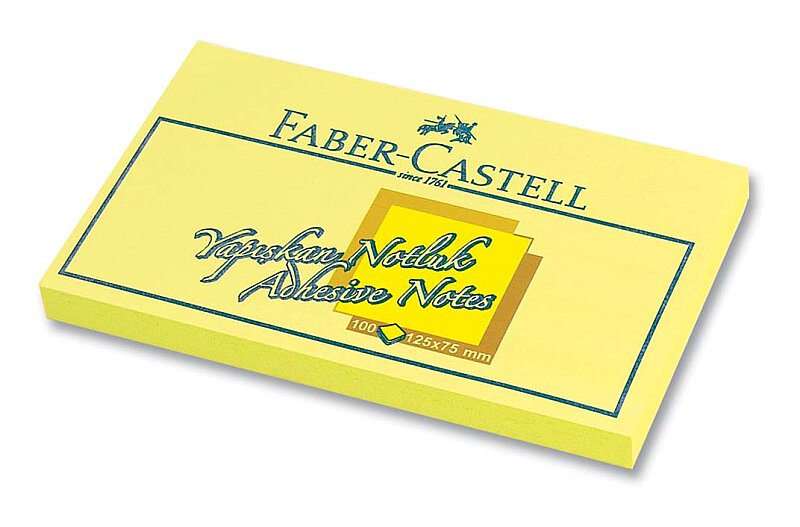 FABER-CASTELL YAPIŞKANLI NOT KAĞIDI 125x75 SARI (5089565501)