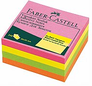 FABER-CASTELL YAPIŞKANLI NOT KAĞIDI 50x50 FOSFORLU RENKLER (5089565839) - FABER-CASTELL