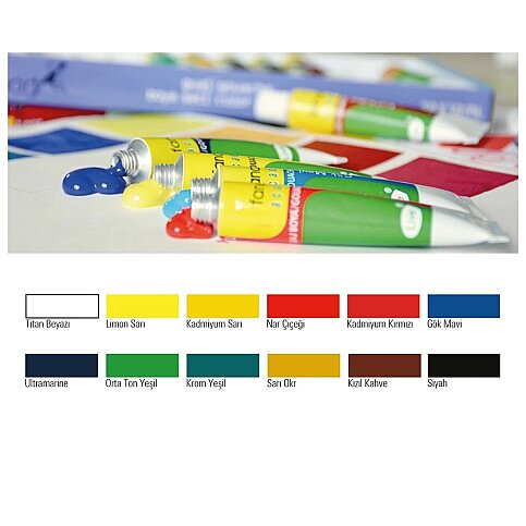 FANART ACADEMY GUAJ BOYA 12 RENKx12ml (F-3500.S12) - 2