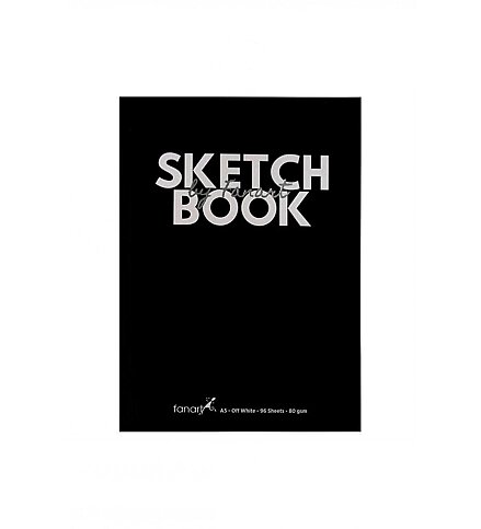 FANART ACADEMY SERT KAPAK SKETCH BOOK A4 96 YAPRAK 80gr SİYAH (F-8692.A4) - 1