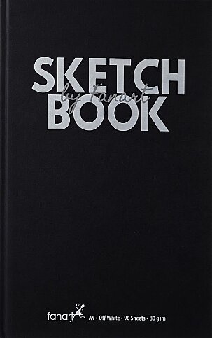 FANART ACADEMY SERT KAPAK SKETCH BOOK A4 96 YAPRAK 80gr SİYAH (F-8692.A4) - 1
