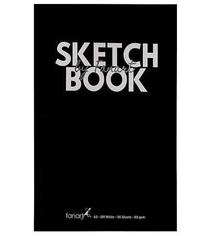 FANART ACADEMY SERT KAPAK SKETCH BOOK A5 96 YAPRAK 80gr SİYAH (F-8692.A5) - 1