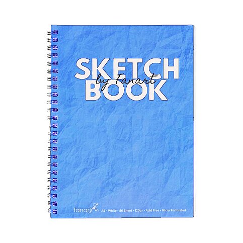 Fanart Academy Üstten Spiralli Sketch Pad A3 50 Yaprak 80gr Mavi (F-8681.A3) - 1