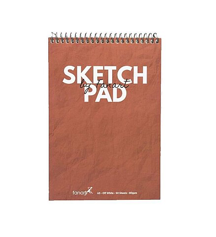 FANART ACADEMY ÜSTTEN SPİRALLİ SKETCH PAD A5 50 YAPRAK 80gr BORDO (F-8682.A5) - 1
