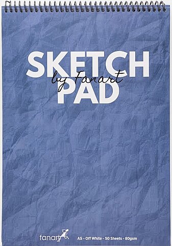 FANART ACADEMY ÜSTTEN SPİRALLİ SKETCH PAD A5 50 YAPRAK 80gr MAVİ (F-8681.A5) - 1