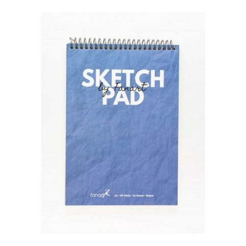 Fanart Academy Üstten Spiralli Sketch Pad A5 50 Yaprak 80Gr Mavi (8681.A5) - 1
