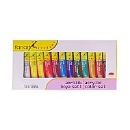 FANART ACADEMY AKRİLİK BOYA 12 RENKx12ml (F-2000.S12) - FANART ACADEMY