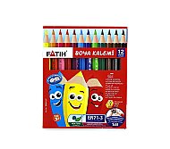 FATİH 33012 KURU BOYA YARIM BOY 12 RENK KARTON KUTU - FATİH