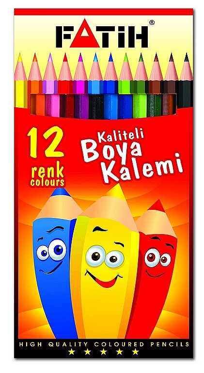 FATİH 33112 KURU BOYA TAM BOY 12 RENK KARTON KUTU