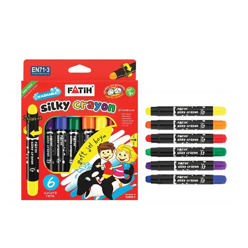 FATİH 50250 JEL CRAYON ÇEVİRMELİ BOYA 6 RENK