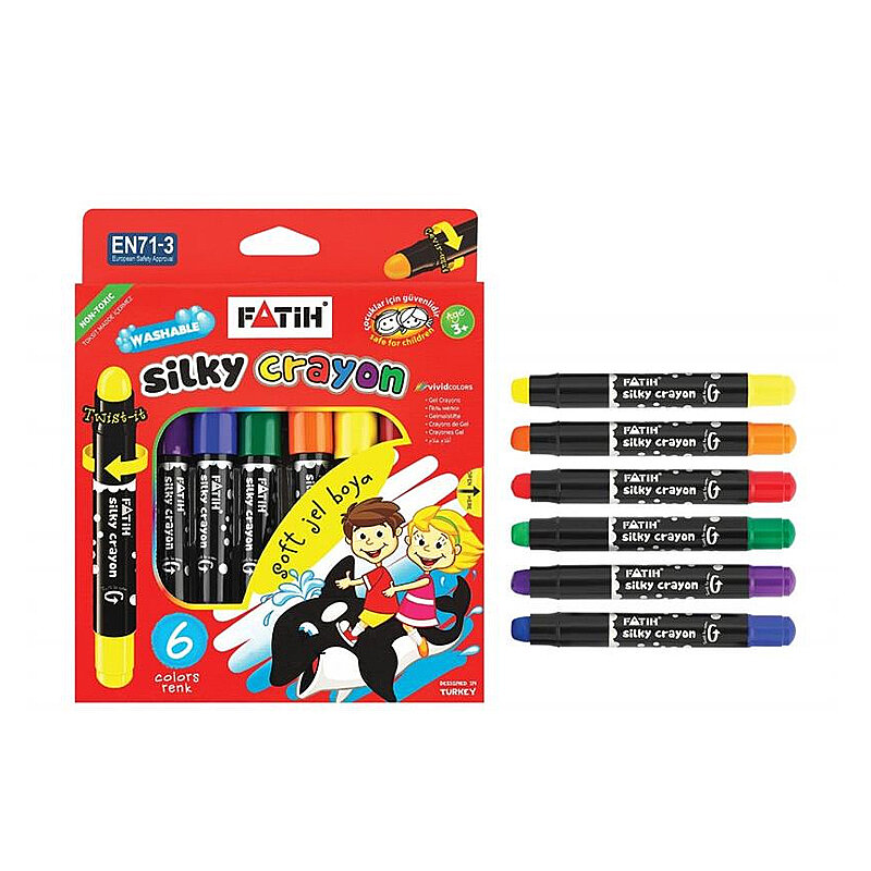 FATİH 50250 JEL CRAYON ÇEVİRMELİ BOYA 6 RENK
