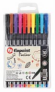 FİXPOİNT P-5464 KLİPSLİ FİNELİNER KEÇE UÇLU KALEM 0.4mm 10 RENK - FİXPOİNT