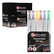 FİXPOİNT P-5587 ÇİFT UÇLU FOSFORLU KALEM SETİ 6 RENK - FİXPOİNT