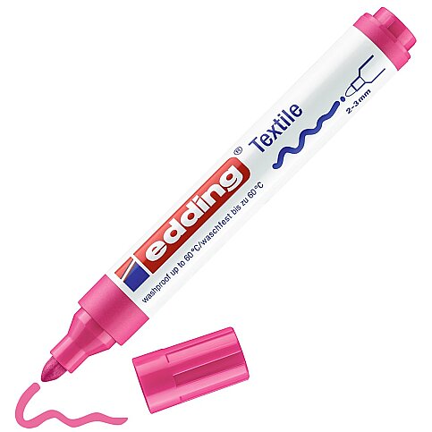 EDDİNG 4500-69 T-SHİRT BOYAMA KALEMİ FOSFORLU PEMBE - 1