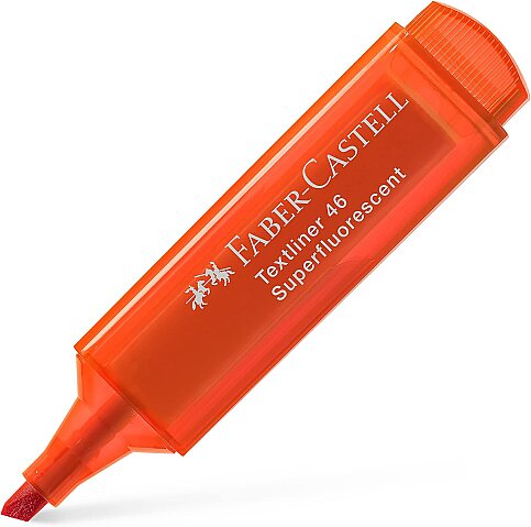FABER-CASTELL ŞEFFAF GÖVDE FOSFORLU KALEM TURUNCU (5030154615) - 1