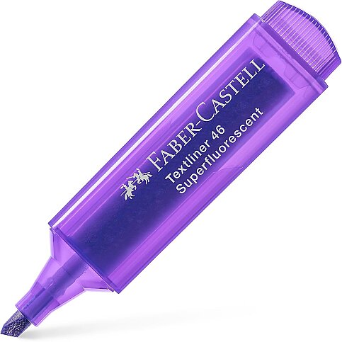 FABER-CASTELL ŞEFFAF GÖVDE FOSFORLU KALEM MOR (5030154636) - 1